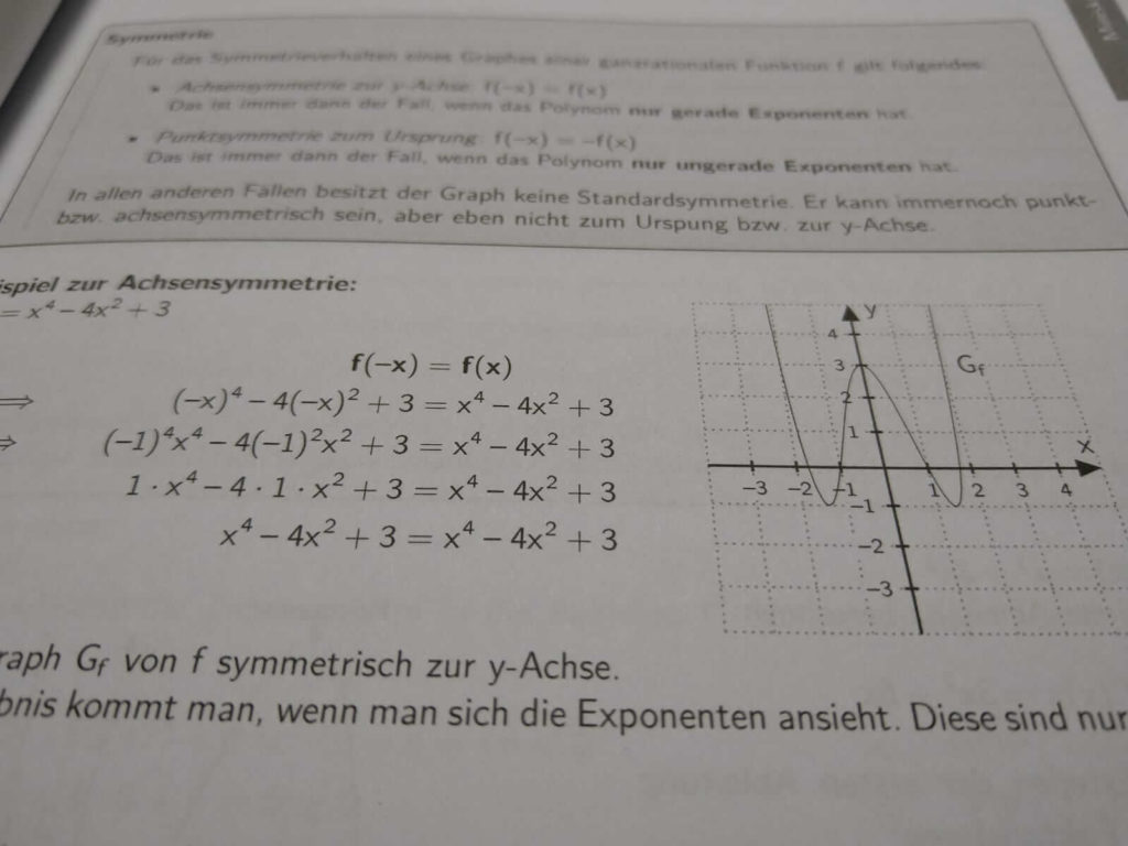 Symmetrieverhalten FOS 12 Mathematik Nichttechnik