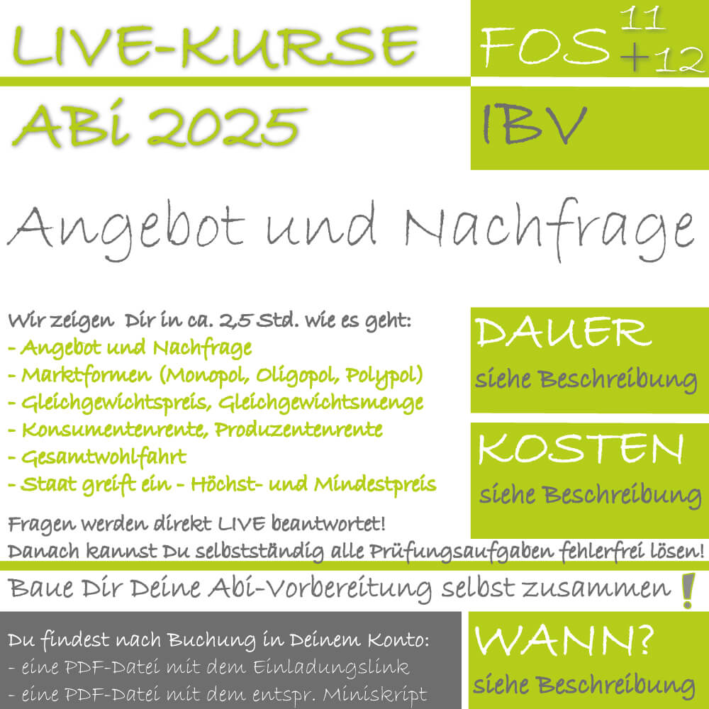 FOS 12 IBV LIVE-EVENT 2025 Angebot und Nachfrage