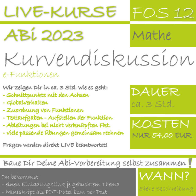 FOS 12 Mathe LIVE-EVENT e-Funktionen lern.de GoDigital