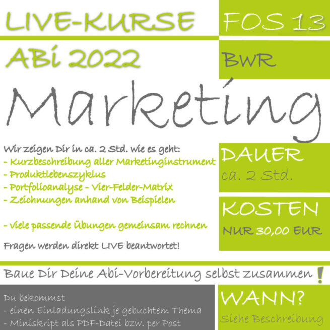 FOS 13 BwR LIVE-KURS Marketing lern.de GoDigital