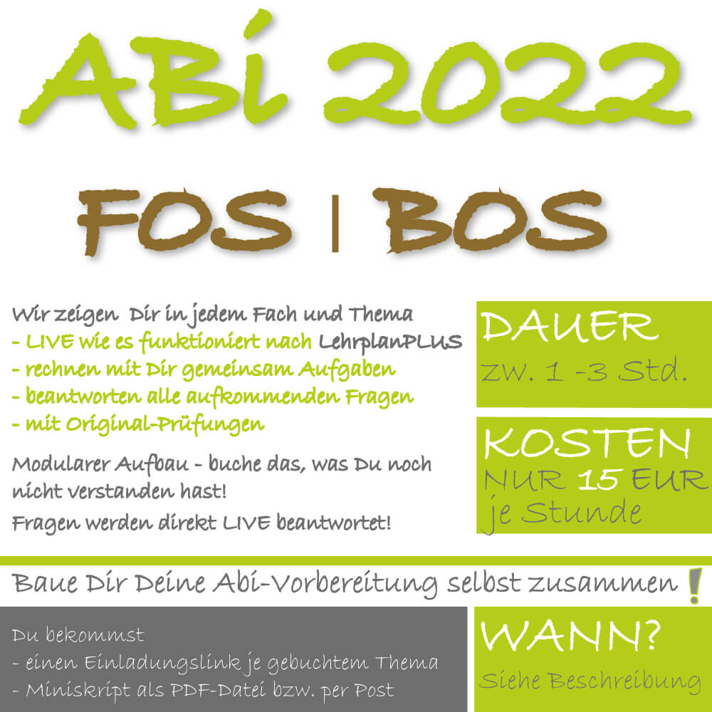 Abitur-Vorbereitung FOS BOS 2022