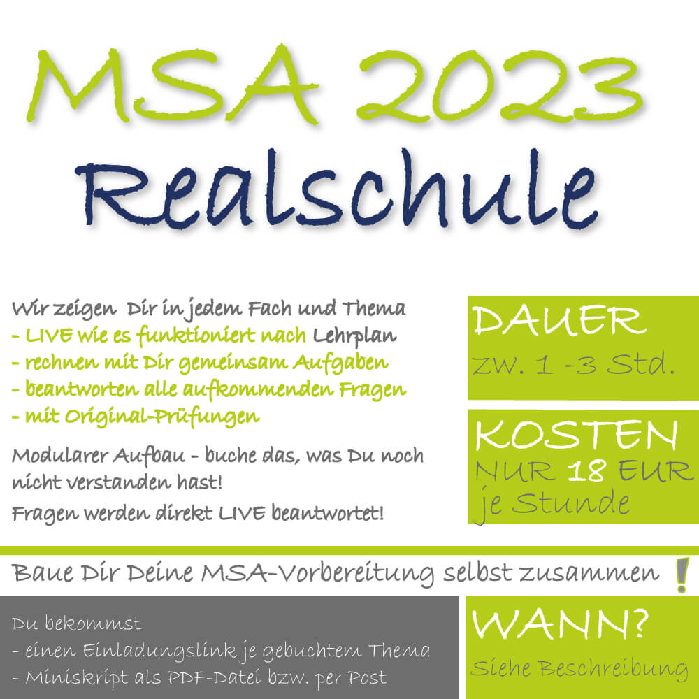 MSA 2023 Realschule