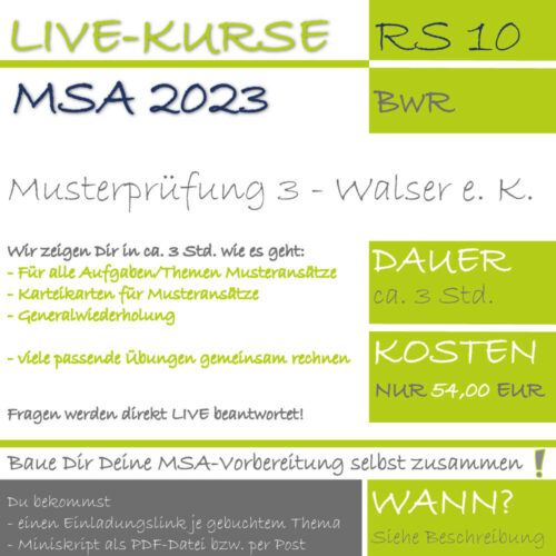 Musterprüfung 3 Realschule Bayern 2023