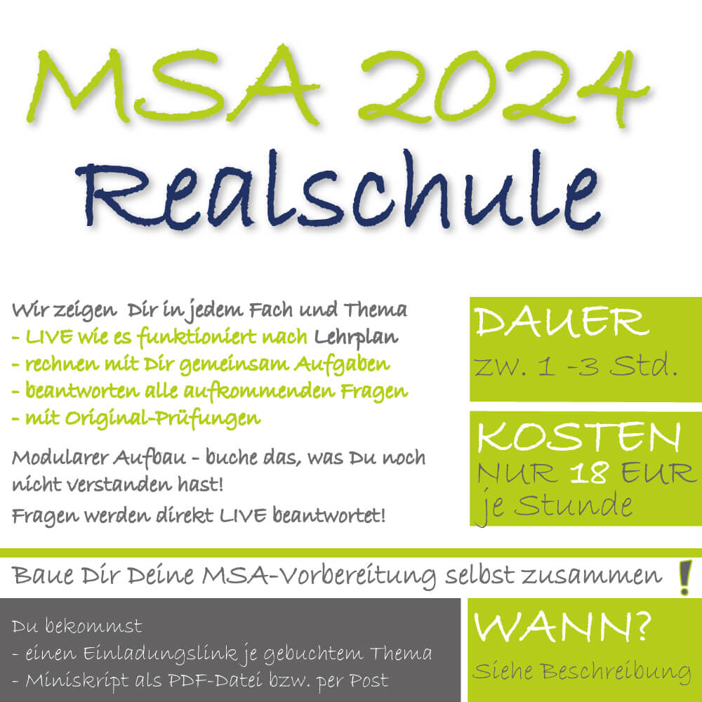 MSA 2024 Realschule