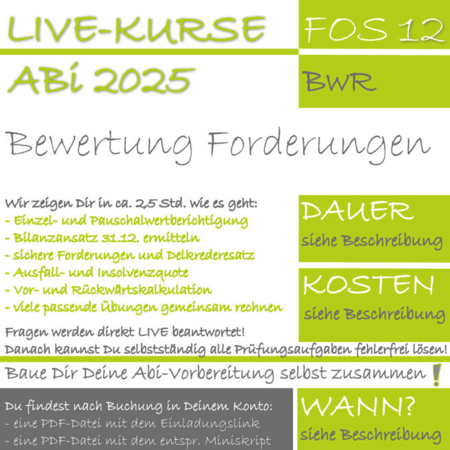 FOS 12 BwR LIVE-EVENT Bewertung von Forderungen