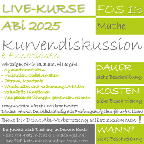 FOS 13 Mathe LIVE-EVENT e-Funktionen lern.de GoDigital