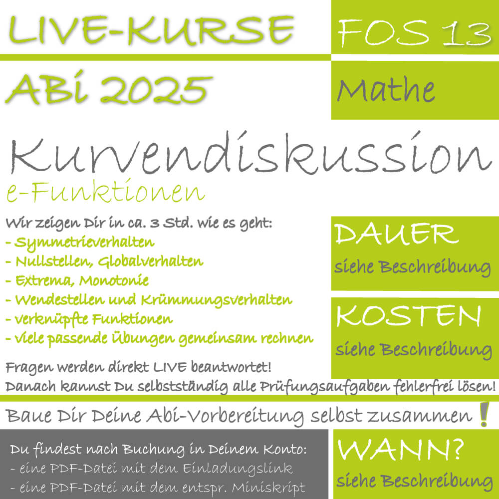 FOS 13 Mathe LIVE-EVENT e-Funktionen lern.de GoDigital