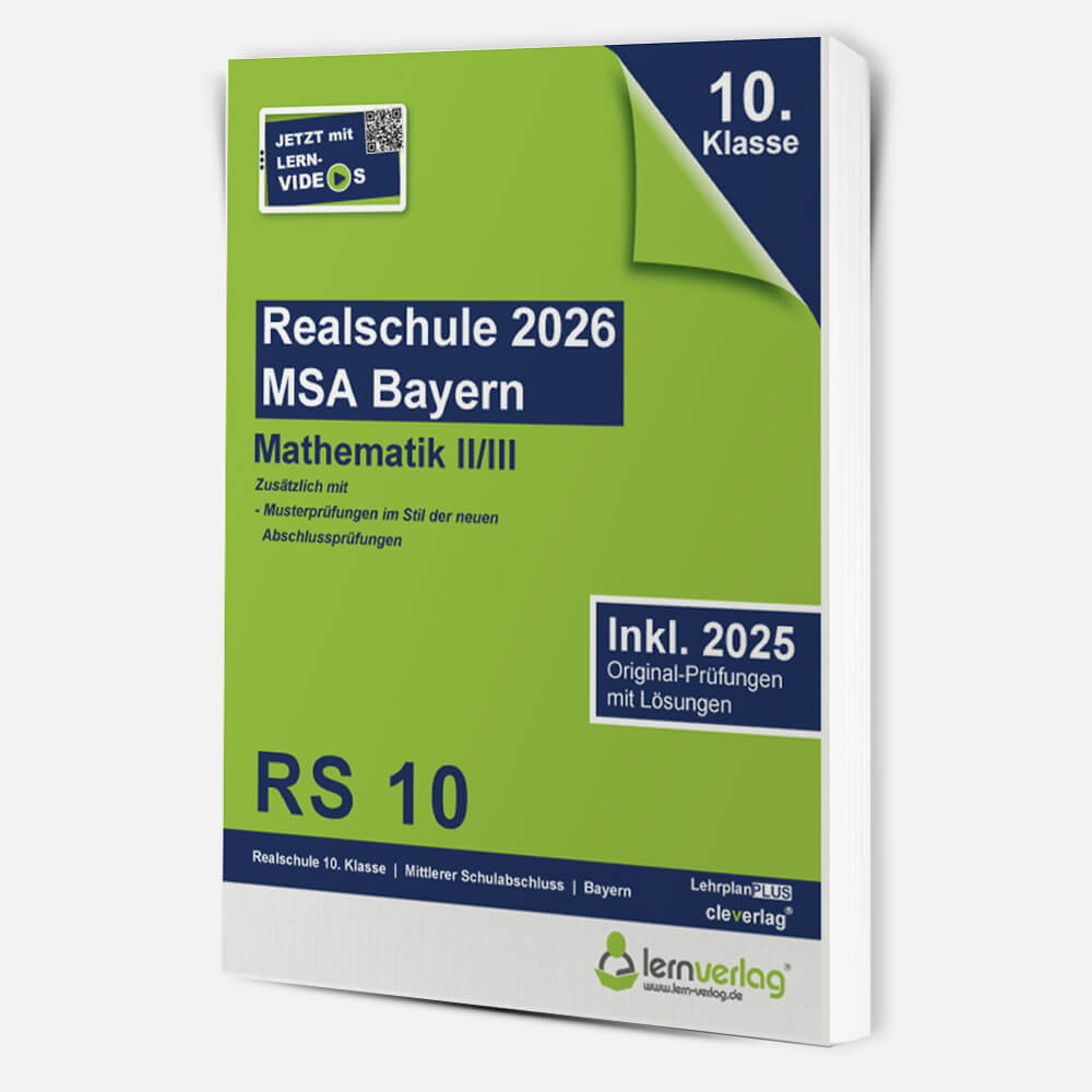 Original-Prüfungen Realschulabschluss Bayern 2026 Mathematik II/III