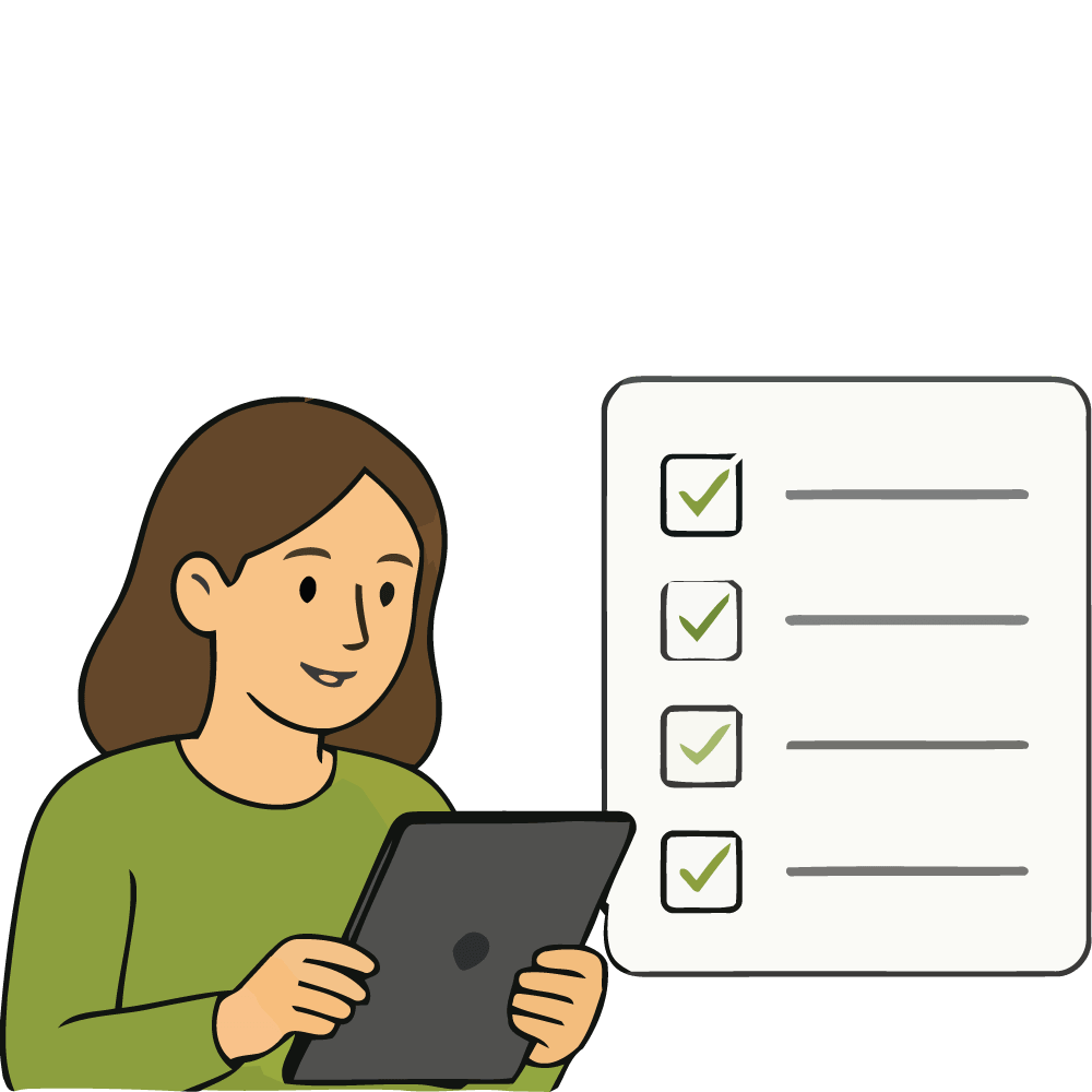 Flat-Design Illustration zum Leben in Deutschland Test
